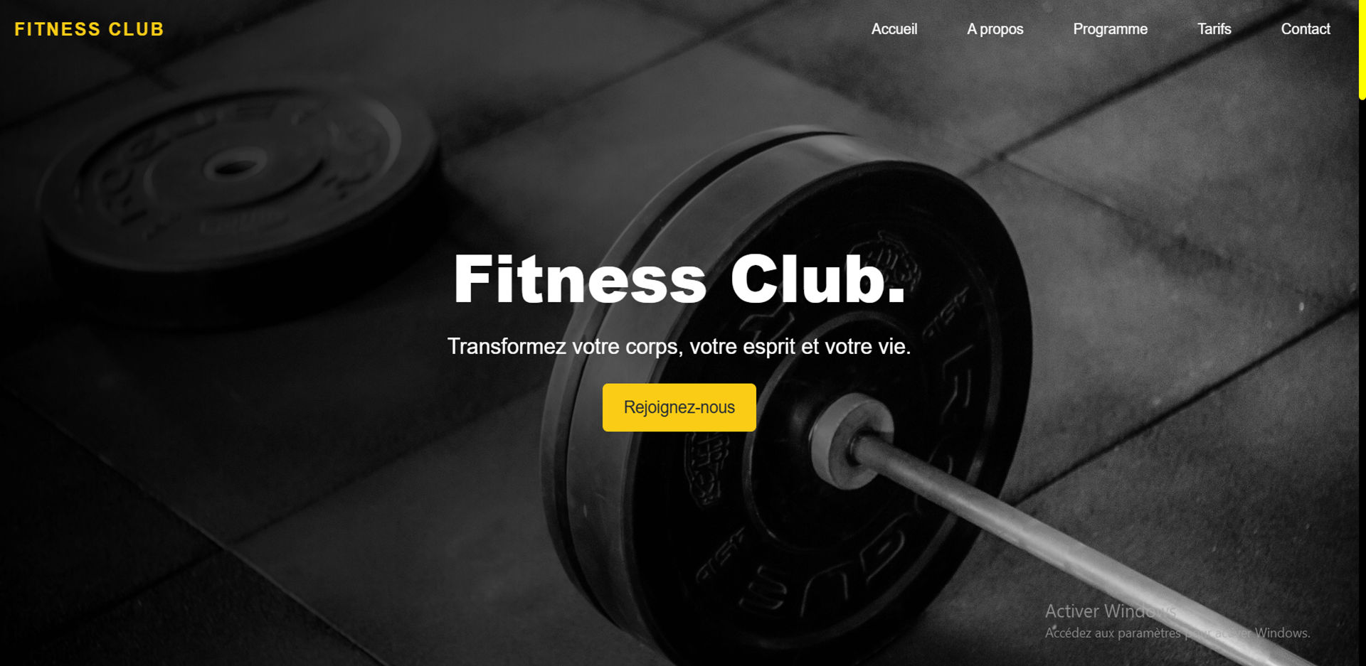 Fitness Gym Landing Page